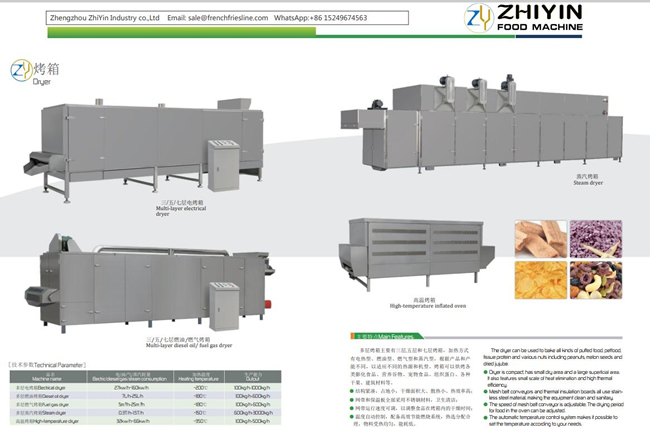 Automatic Electric multilayer puffing food dryer, snack processing hot drying fruit slice drying